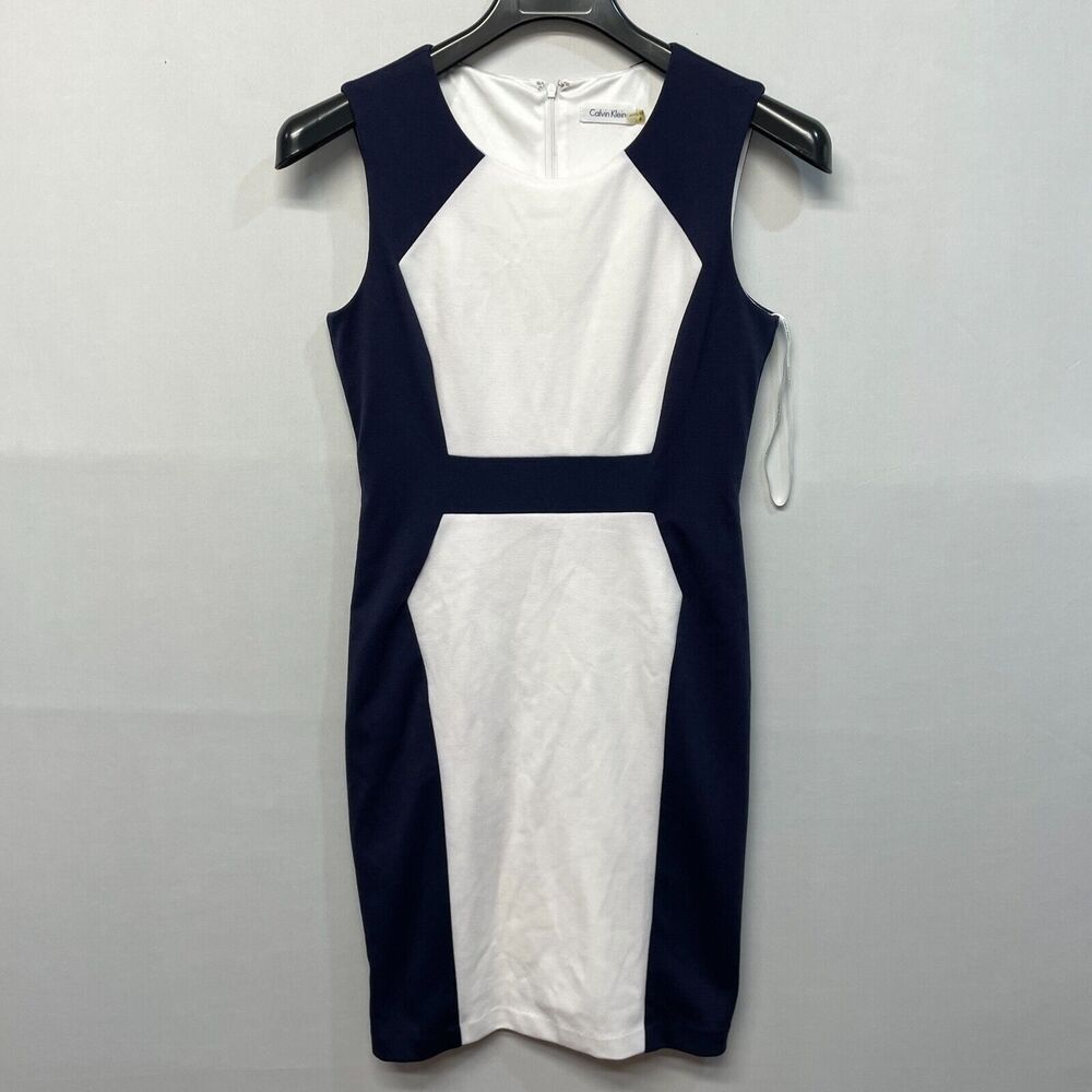 Calvin Klein Women Sleeveless Dress Size 6 Polyester Blend B375 -8